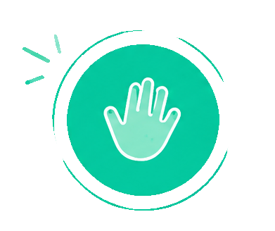 Welcome widget stop hand