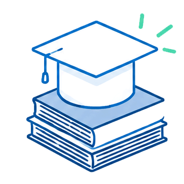 Welcome widget graduation cap